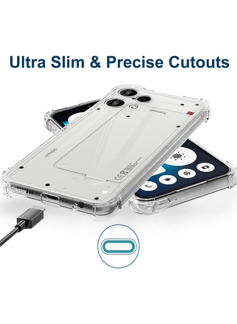 جراب شفاف لهاتف Nothing Phone 3a Lite مع حواف معززة، تصميم نحيف، مقاوم للصدمات، مصنوع من مادة TPU المرنة. - Image 4